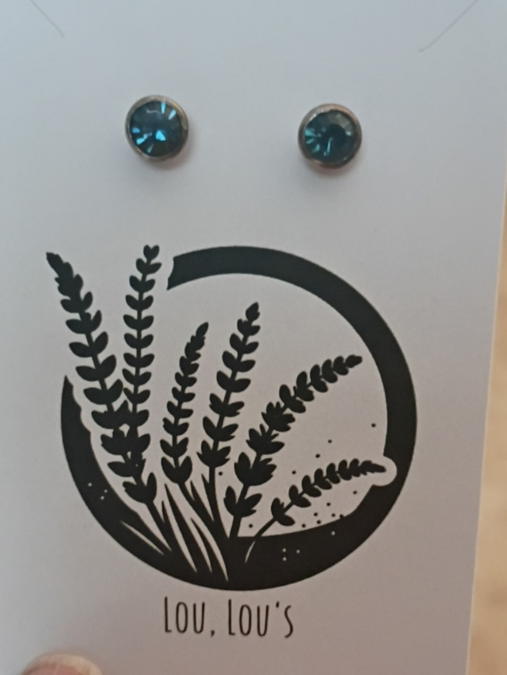 Royal Blue Crystal Stud Earrings